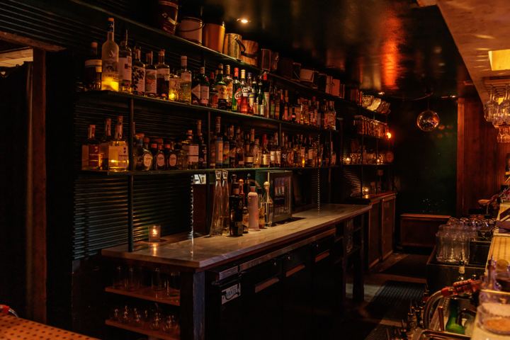 The bar at Flamingo Cocktail Club