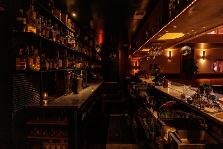 The bar at Flamingo Cocktail Club