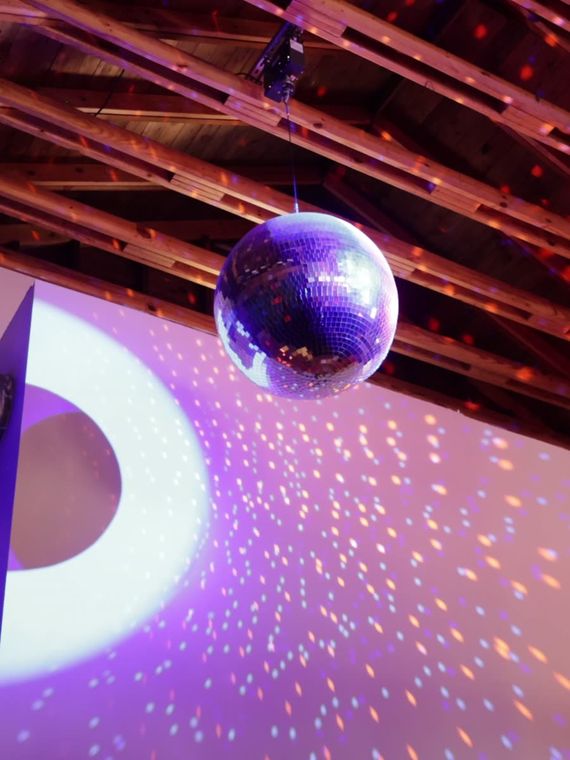Disco ball over the room