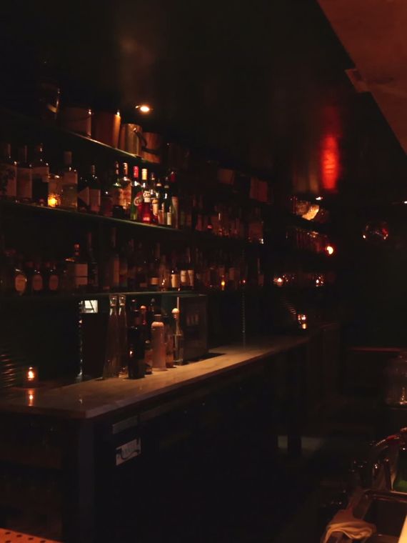 Behind the bar